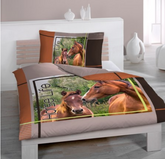 Horselife - Baumwollbettwäsche Set 160x210 + 65x100 cm
