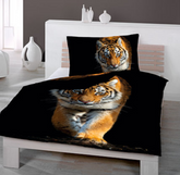 Königstiger - Satinbettwäsche Set 160x210 + 65x100 cm