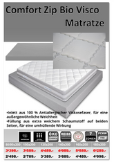 San Gottardo Comfort Zip Bio Visco Matratze