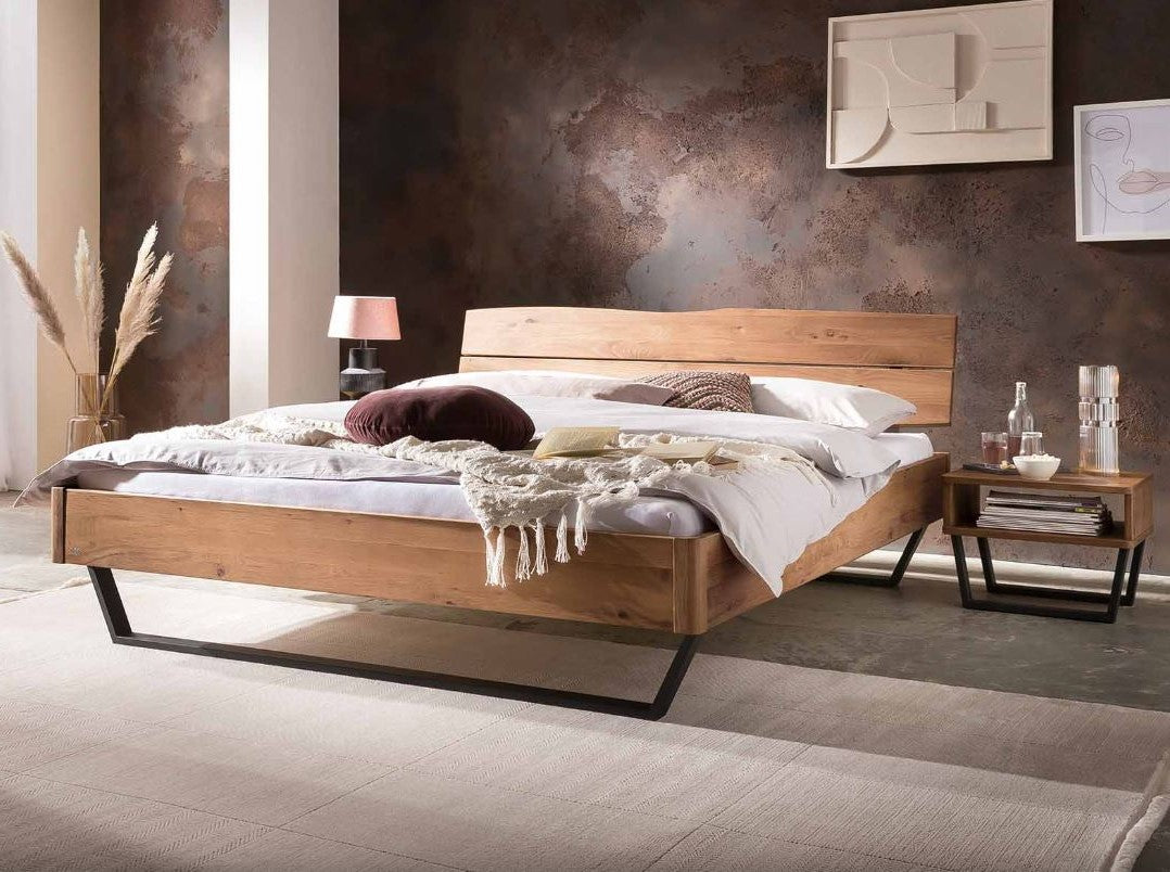 Bett Fausto Wildbuche natur geölt