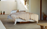 organic satin bed linen Sahara