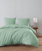 Seersucker Bedding Set Mint Uni