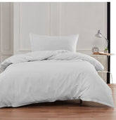 Seersucker Bedding Set White Uni