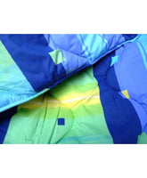 Ganzjahres Steppdecke Blau und Orange