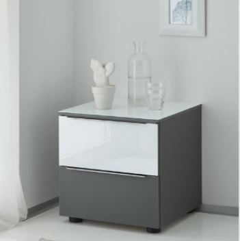 Teilverglast Sonia Konsole mit 2 Schubkasten