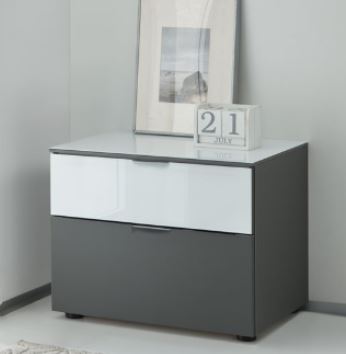 Teilverglast Sonia Konsole mit 2 Schubkasten