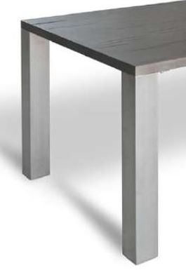 Leo Inox Tisch aus Wildeiche Massiv
