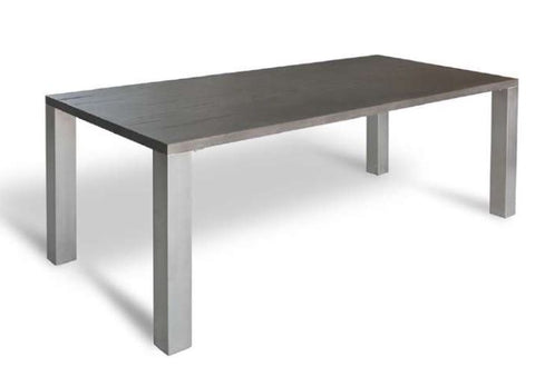 Leo Inox Tisch aus Wildeiche Massiv