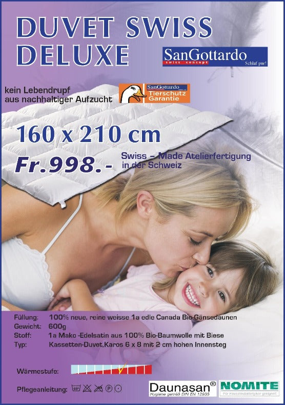 Swiss Deluxe Daunen-Duvet San Gottardo