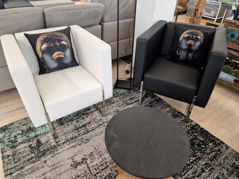 Sessel Ascona Schwarz Kunstleder pro Stück