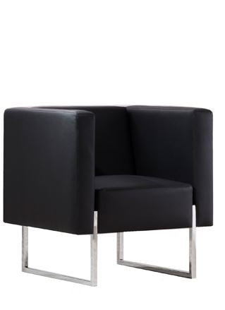 Sessel Ascona Schwarz Kunstleder pro Stück