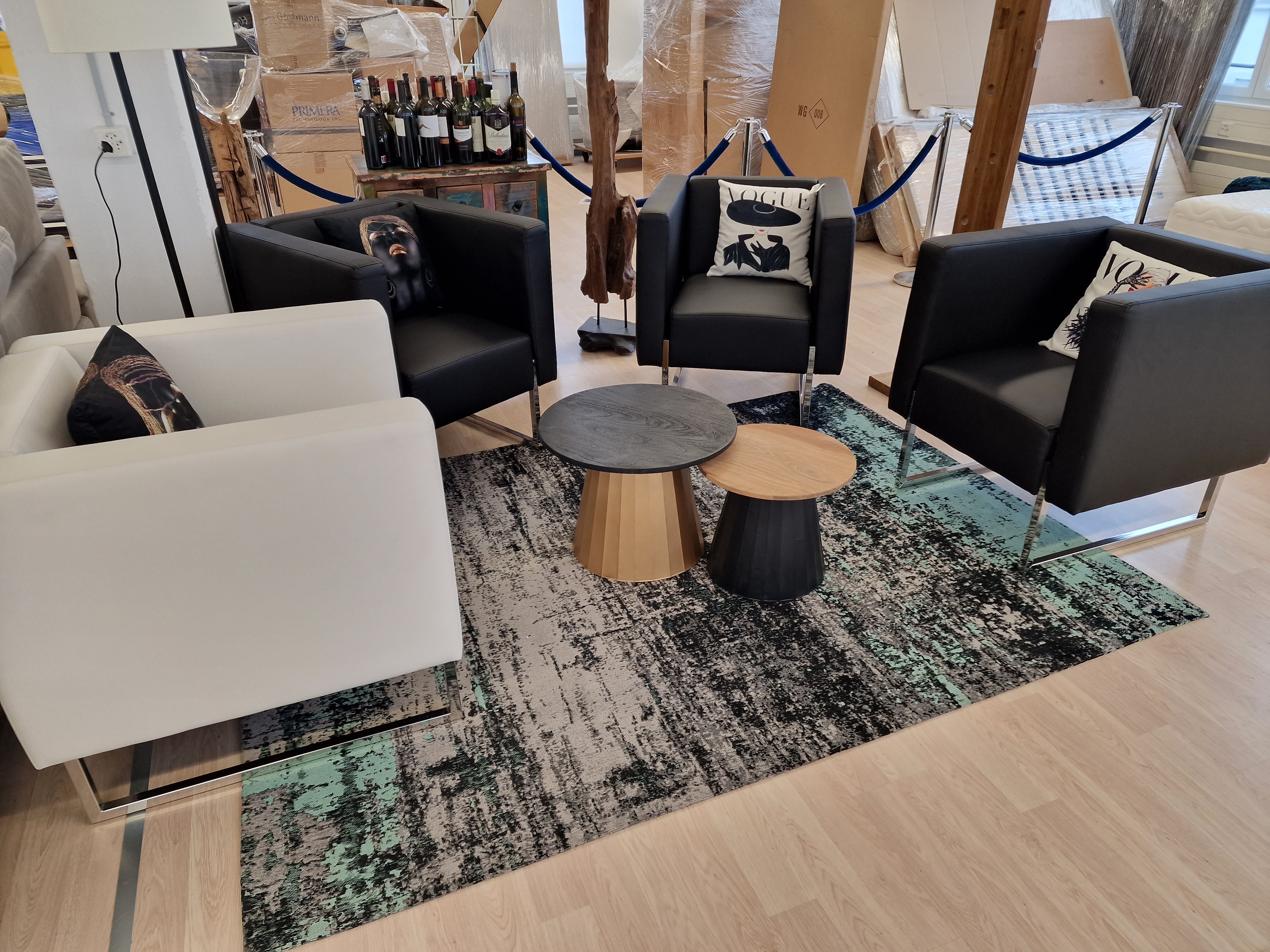Sessel Ascona Schwarz Kunstleder pro Stück