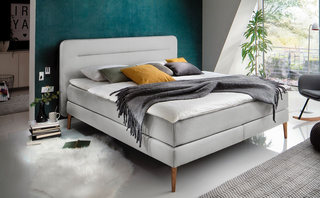Boxspringbett Maxi Kopfteil Glatt Porto
