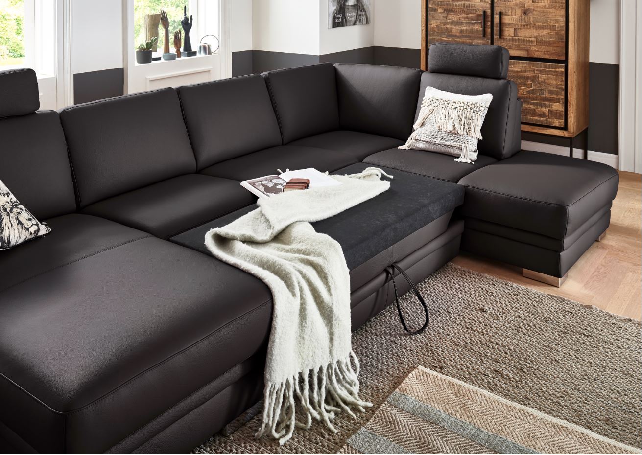 U-Gruppe Leder Biona Schwarz