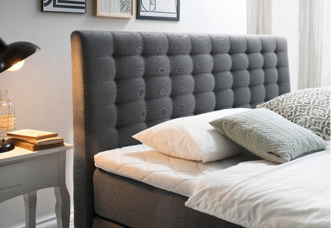 Boxspringbett mit Bettkasten Leandra Hugo Kopfteil Kapituniert