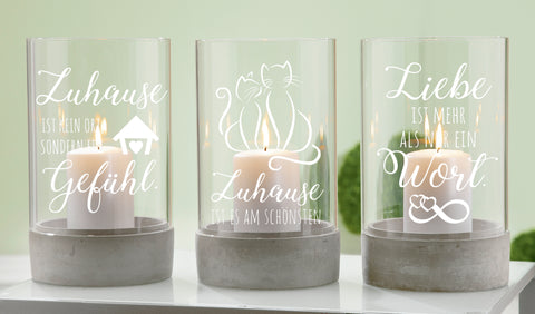 Zement Windlicht Zuhause