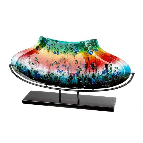 Glasart -  Vase- Rainbow