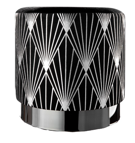 Holz Polsterhocker Black Beauty 2er Set