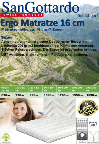 SanGottardo Ergo Matratze 16 cm