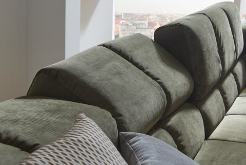 Eck -und Longchair Sofa William Olive