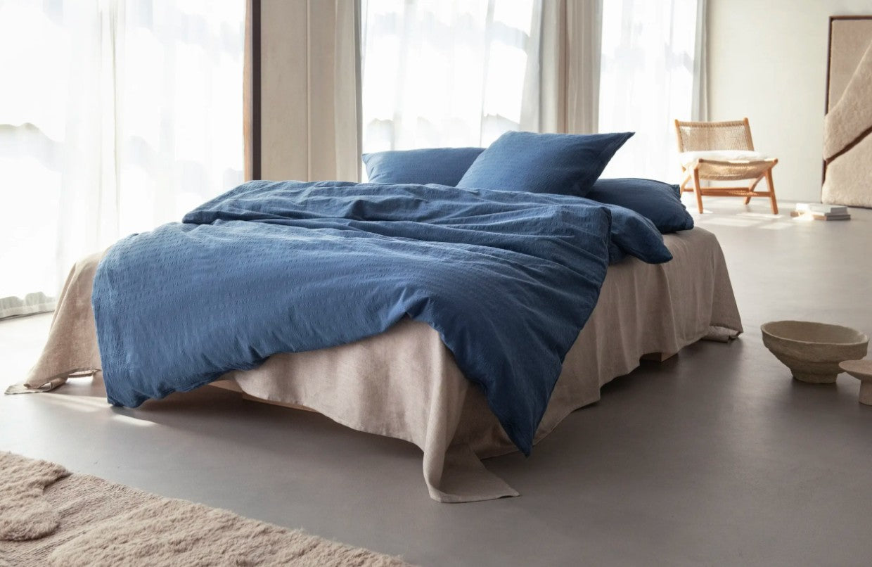 Organic Seersucker Bed Linen Kemeri