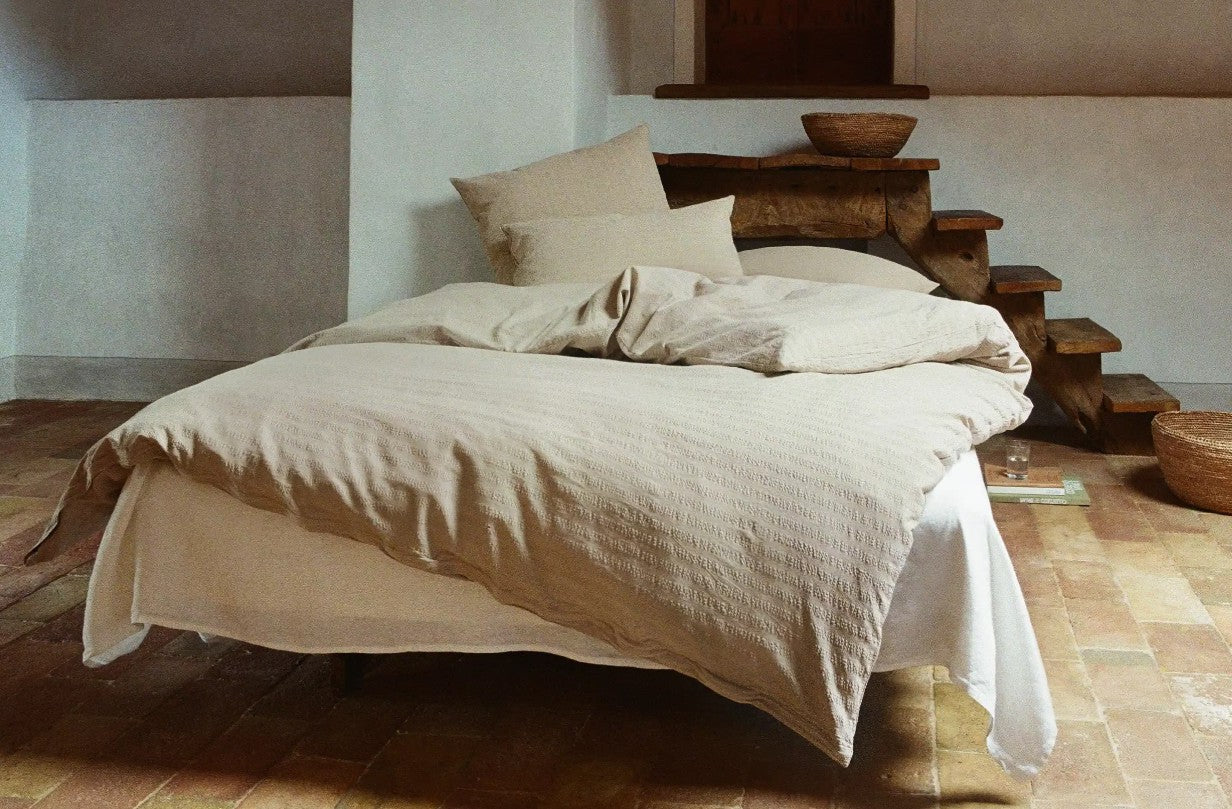 Linge de lit seersucker bio Kemeri