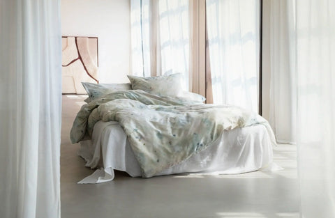 organic satin bed linen Sahara