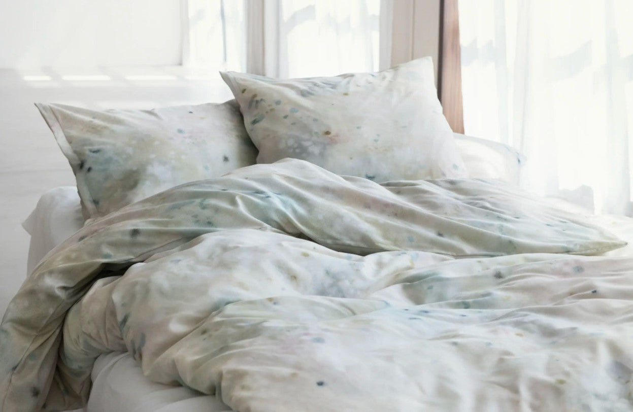 organic satin bed linen Sahara