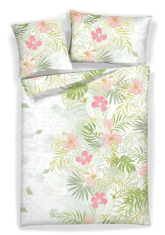 Satin Bettwäsche Palmen