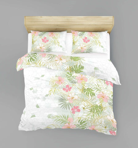 Satin Bettwäsche Palmen