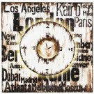 Wandschild mit Uhr Los Angeles