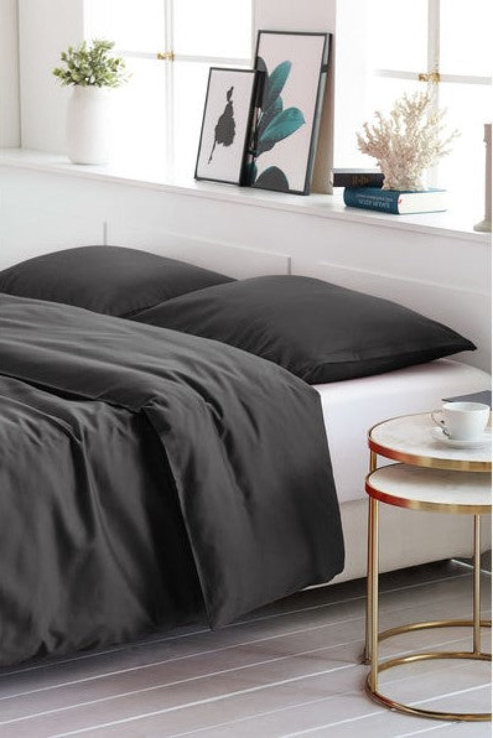 satin bed linen plain