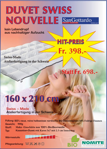 Swiss Down Duvet Nouvelle