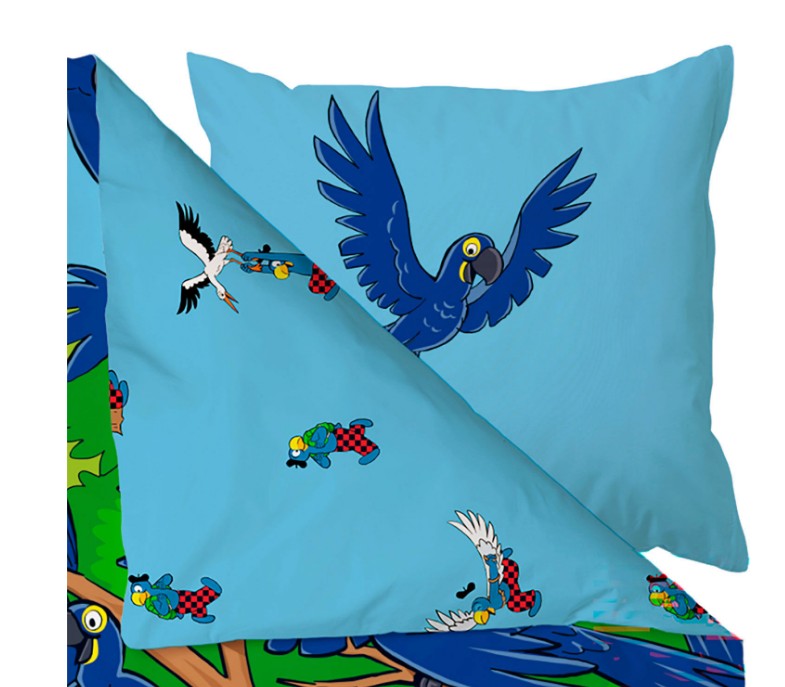 Kinder Bettwäsche Globi Papageien
