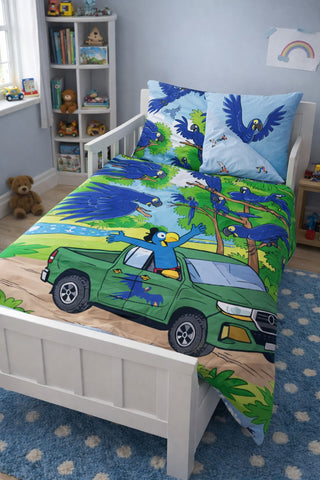 Kinder Bettwäsche Globi Papageien