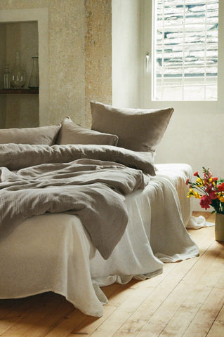 Musselin Bettwäsche Ibiza taupe