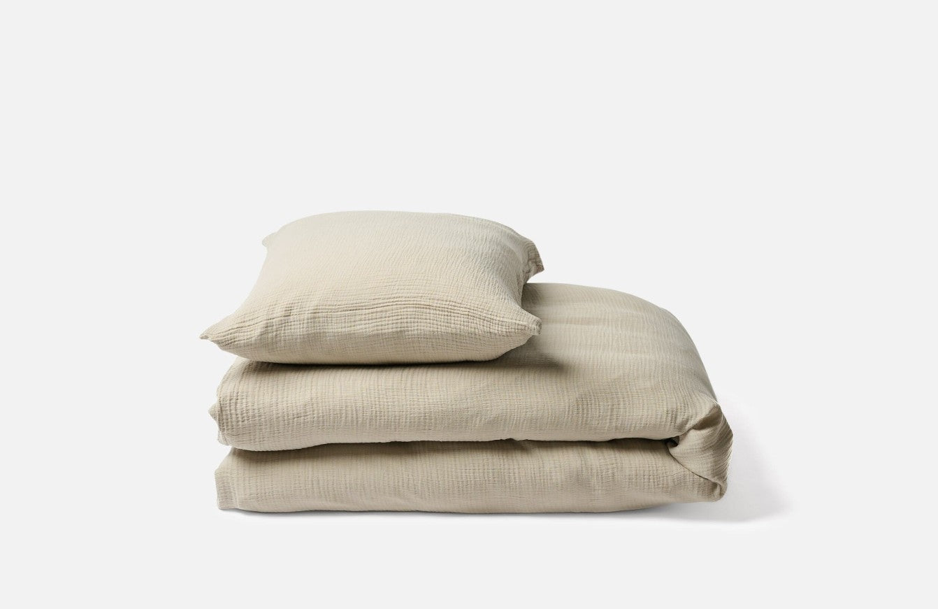 Musselin Bettwäsche Ibiza taupe