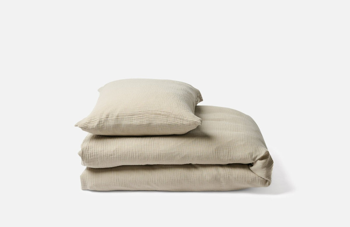 Musselin Bettwäsche Ibiza taupe