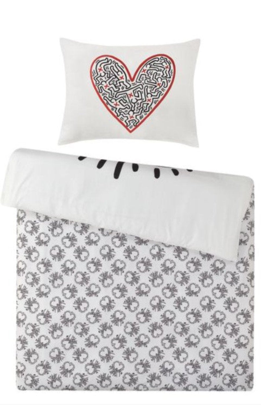 Satin Bettwäsche Keith Haring Love