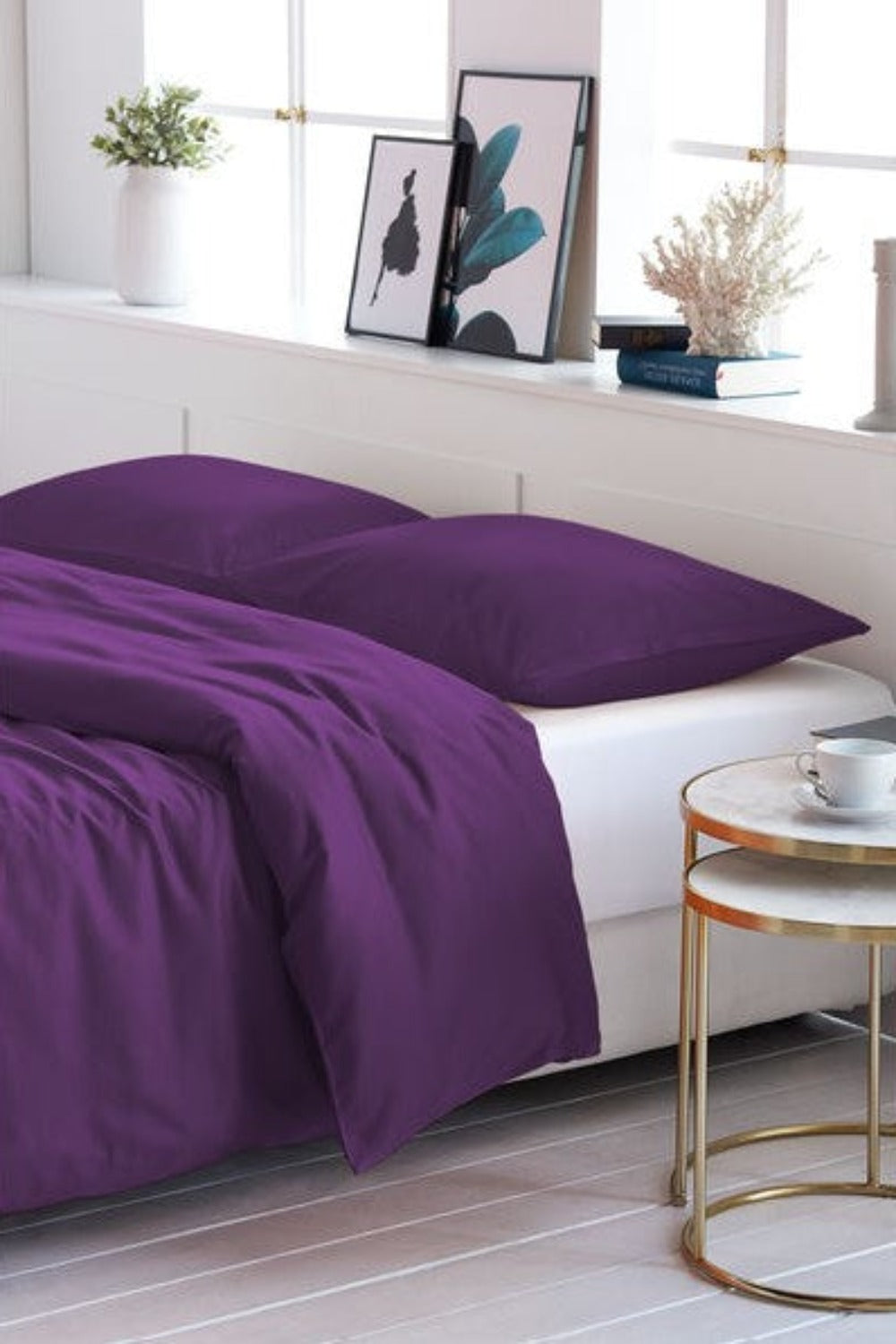 satin bed linen plain