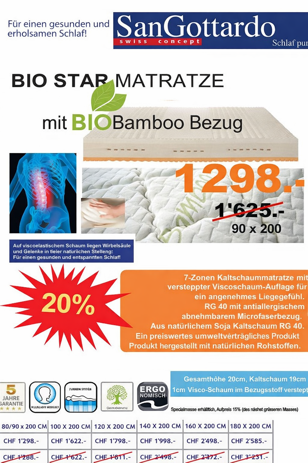 Bio Star Matratze San Gottardo