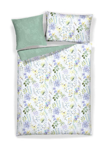 Linge de lit en satin mer de fleurs