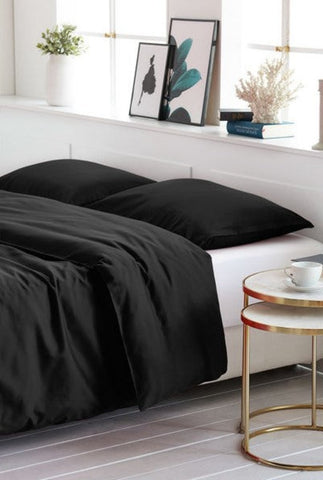 Linge de lit uni en satin