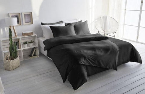 Linge de lit uni en satin