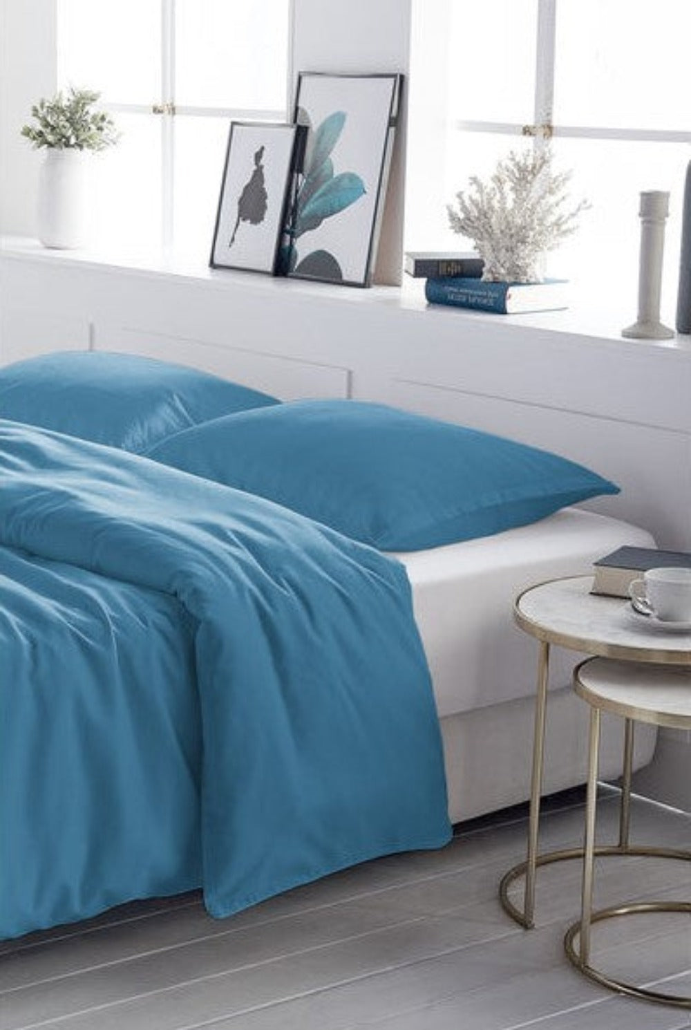 Linge de lit uni en satin