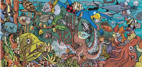 Strandtuch Globi Tiefseetaucher