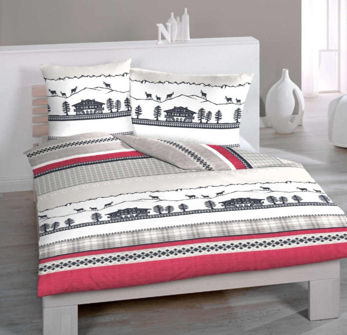 Linge de lit en satin suisse