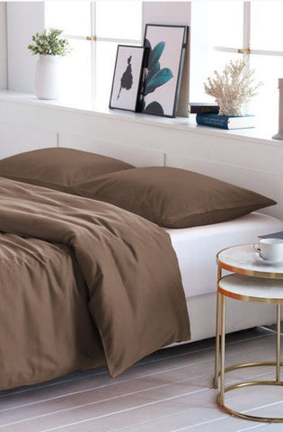 Linge de lit uni en satin