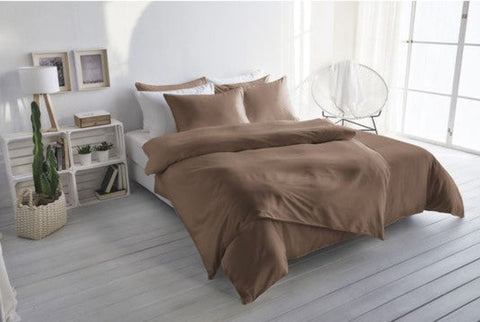 Linge de lit uni en satin