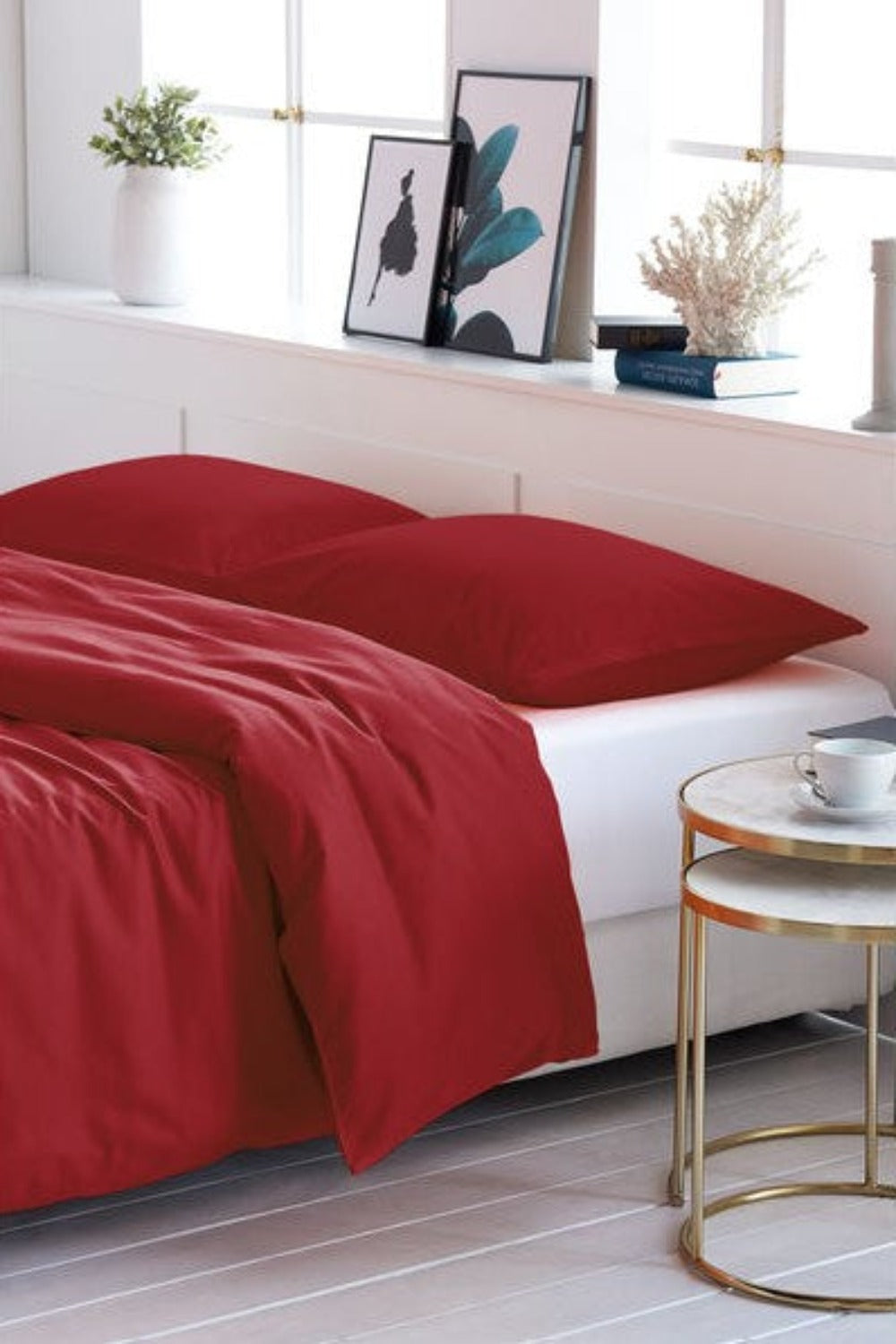 Linge de lit uni en satin